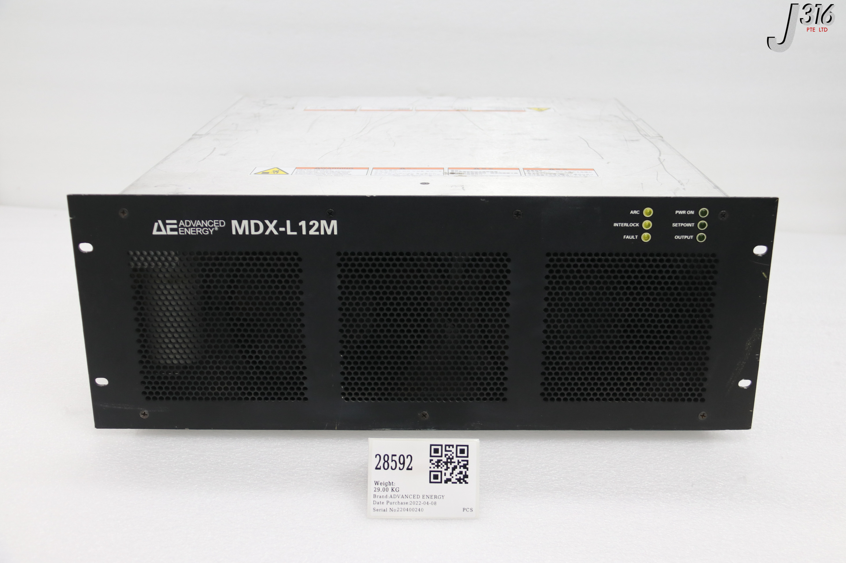 28592 ADVANCED ENERGY RF GENERATOR, MDX-L12M, 0190-76191 3152344
